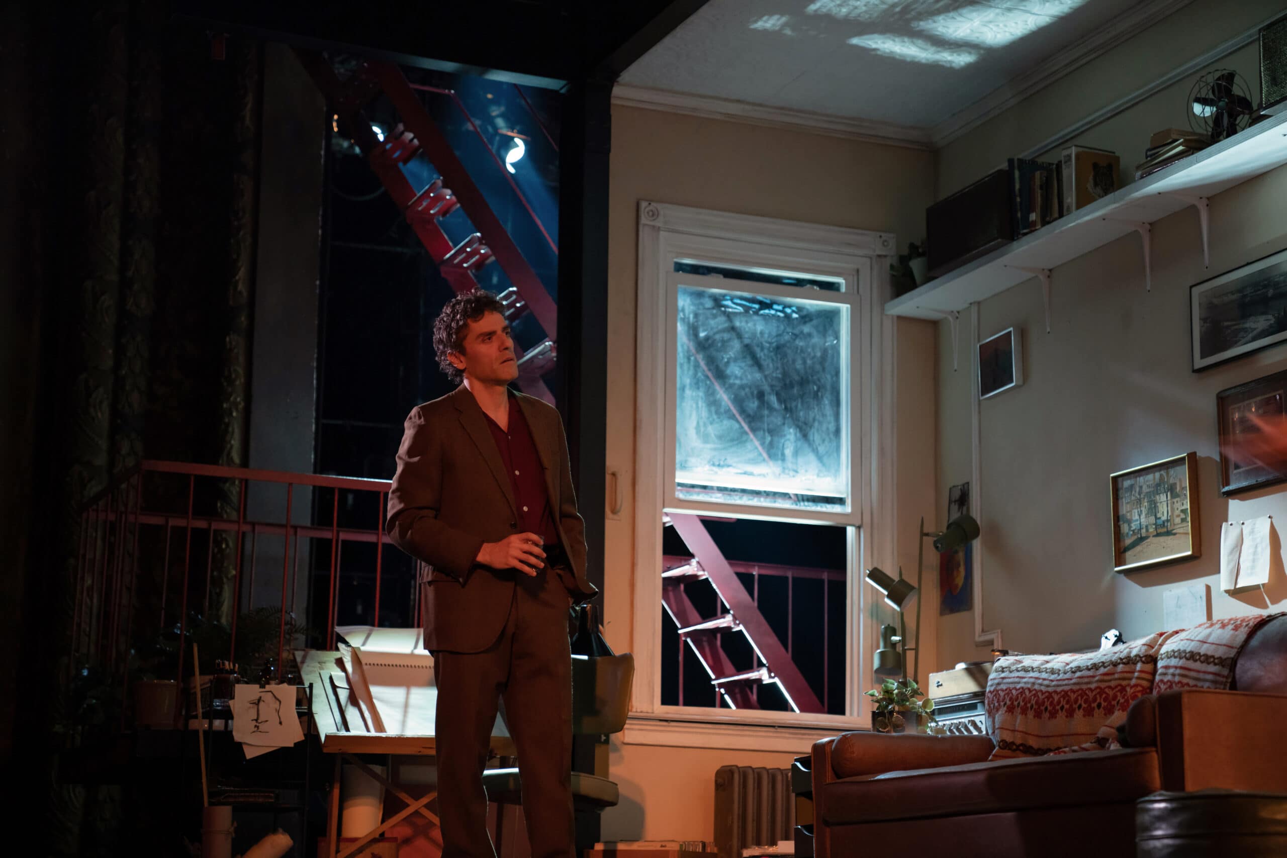 Oscar Isaac in <i>The Sign in Sidney Brustein's Window </i> at BAM. Photo: Julieta Cervantes