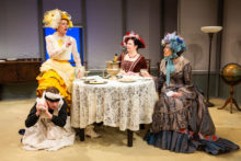 Megan Tusing, Dawn McGee, Patricia Randell, and Delphi Harrington in Julia Specht's i believe in a republic in which money has a great deal to say. - Photo by Jeremy Daniel