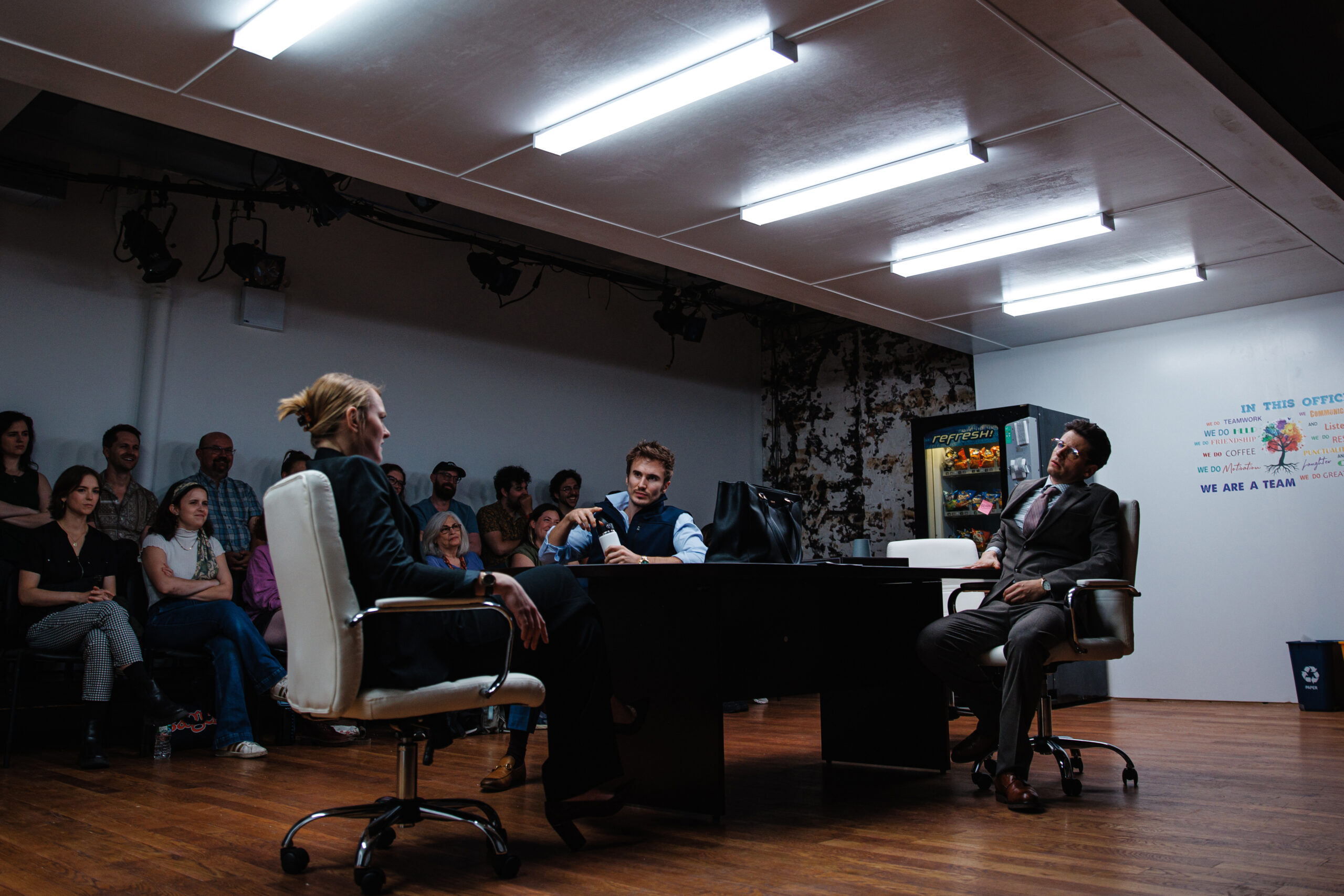 Kerstin Anderson, Alexander Pobutsy, and Miles G. Jackson in <i>Bull</i>. Photo: Marc J. Franklin