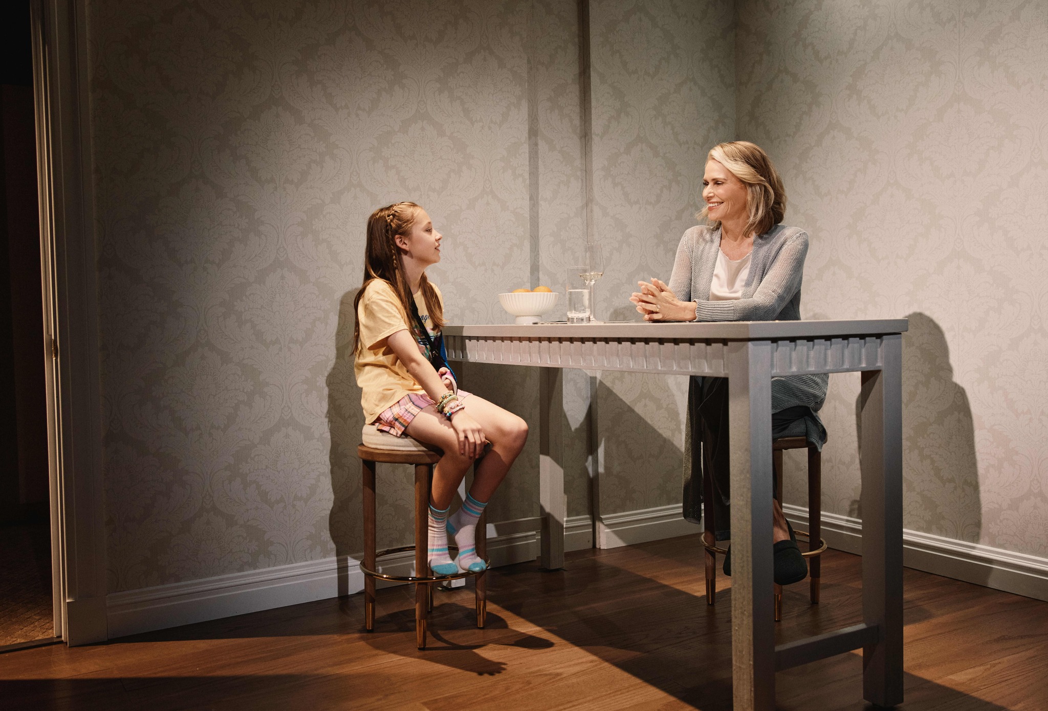 River Lipes-Smith and Amy Landecker in <i>Caroline</i>. Photo: Emilio Madrid.