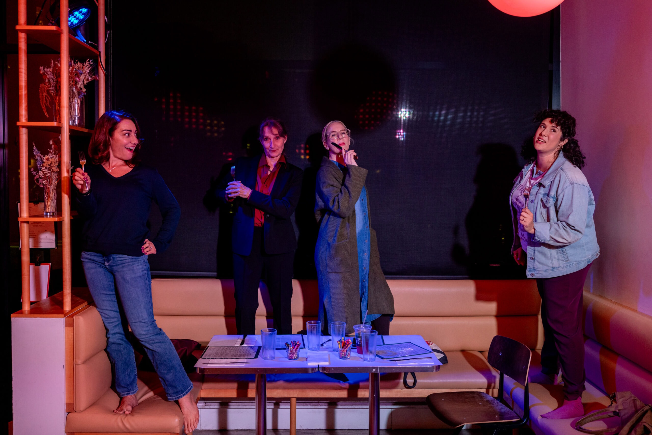 Jamie Ragusa, Dee Pelletier, Mara Stephens, and Maia Karo in Oh, Honey. Photo: Krystal Pagán