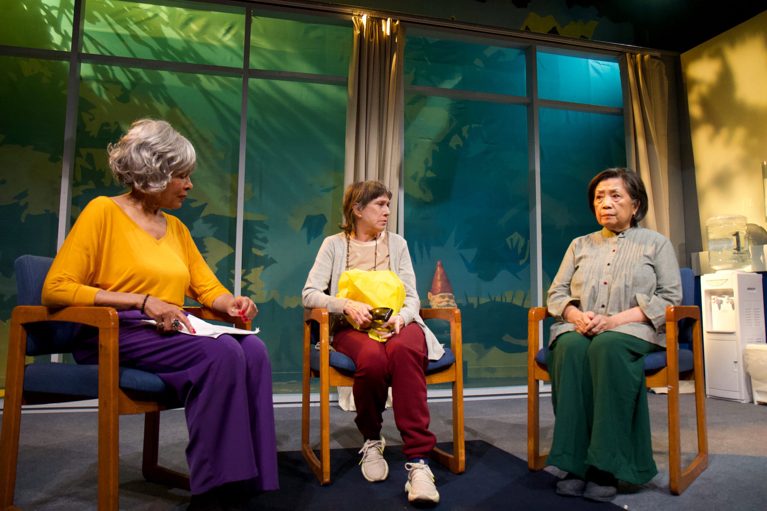 Petronia Paley, Jan Leslie Harding, and Mia Katigbak in Everything Is Here. Photo: Mari Eimas-Dietrich