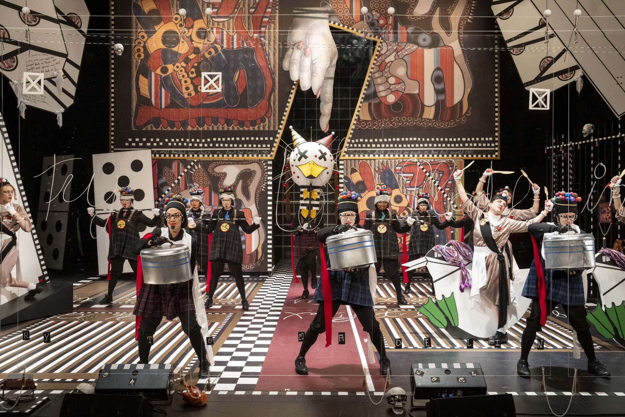 The company of Richard Foreman's What to Wear. Photo: Stephanie Berger