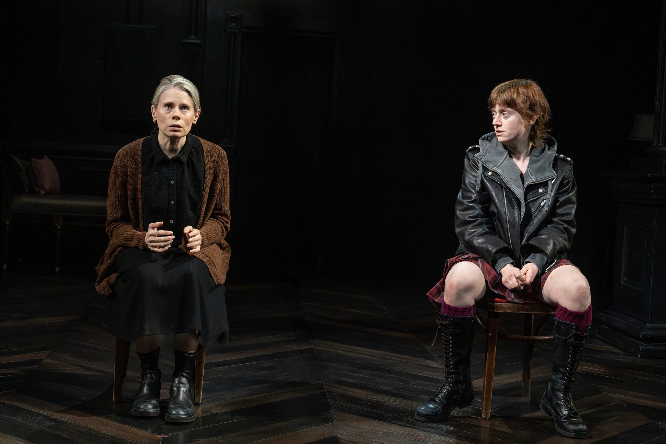 Celia Keenan-Bolger and Susannah Perkins in Antigone (This Play I Read in High School). Photo: Joan Marcus