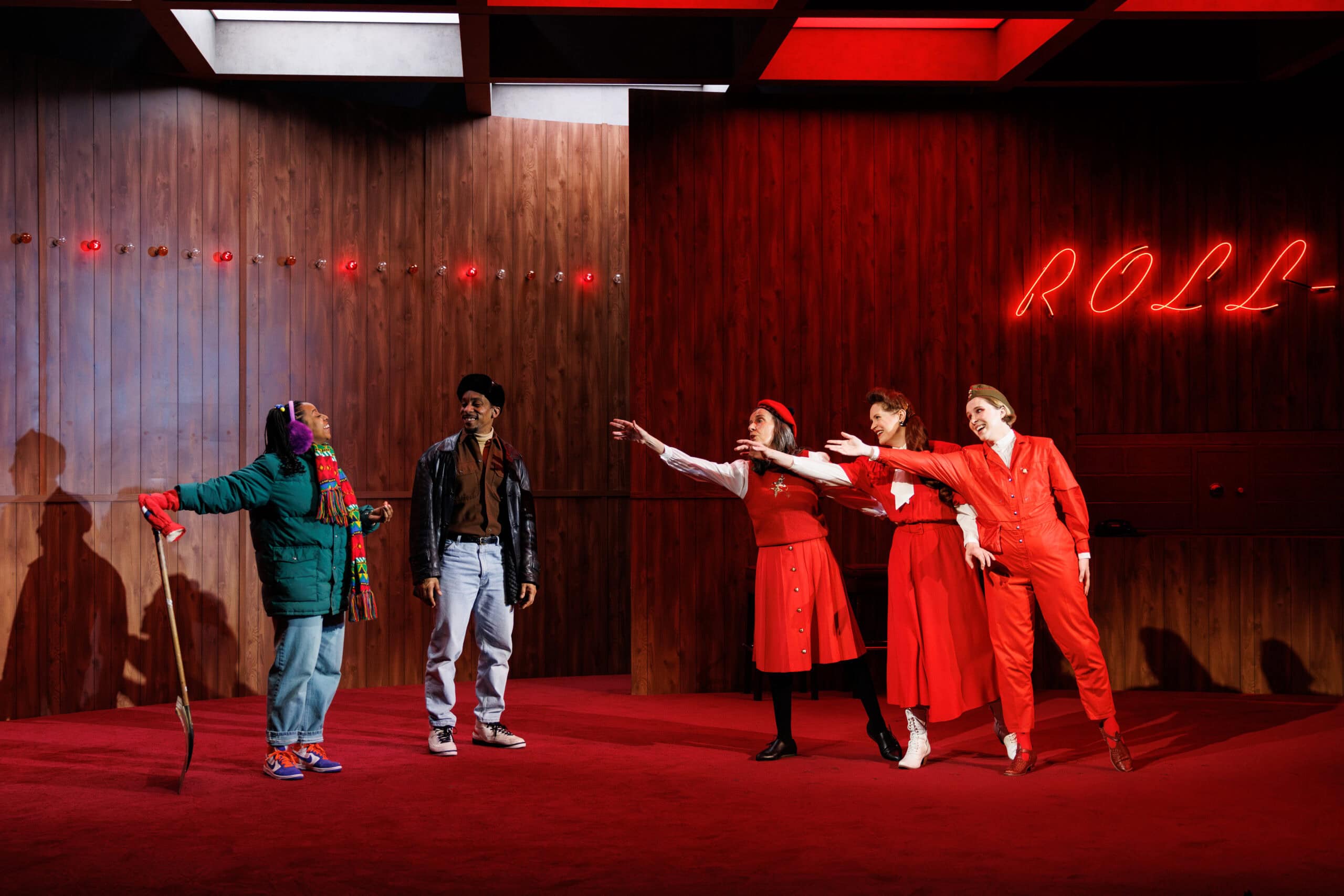 Alana Raquel Bowers, Will Cobbs, Suzzy Roche, Grace McLean, and Nina Ross in Cold War Choir Practice. Photo: Maria Baranova