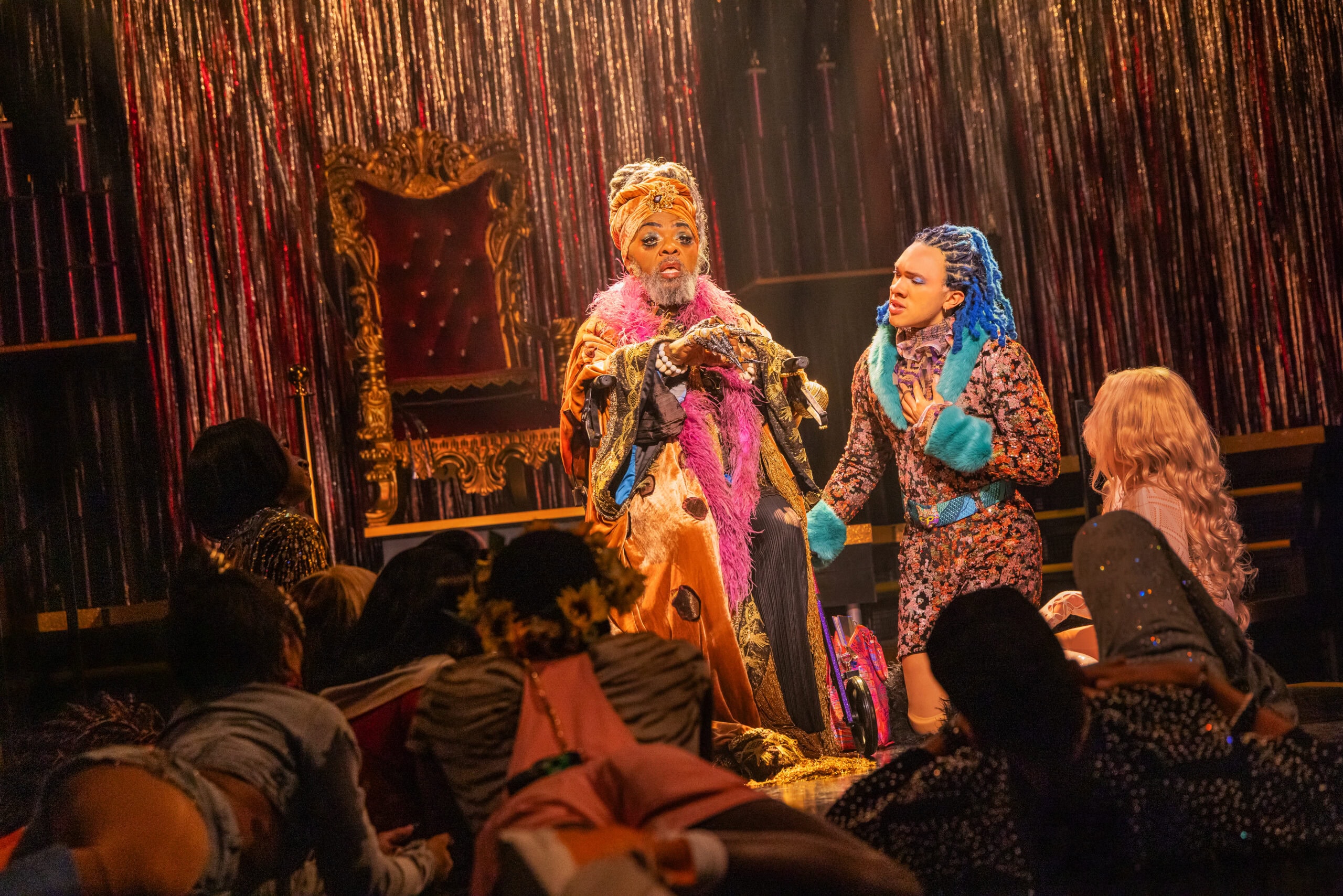 Junior LaBeija and Bryson Battle in Cats: The Jellicle Ball. Photo: Matthew Murphy and Evan Zimmerman for MurphyMade