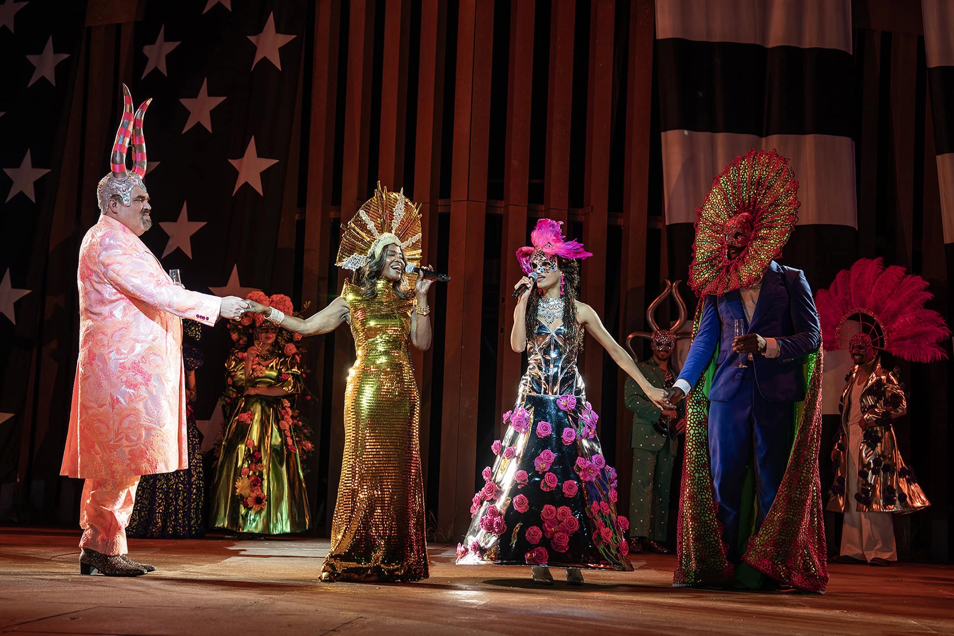 Glenn Flesher, LaChanze, Ra'Mya Latiah Aikens, and Martin K. Lewis in Romeo & Juliet. Photo: Joan Marcus