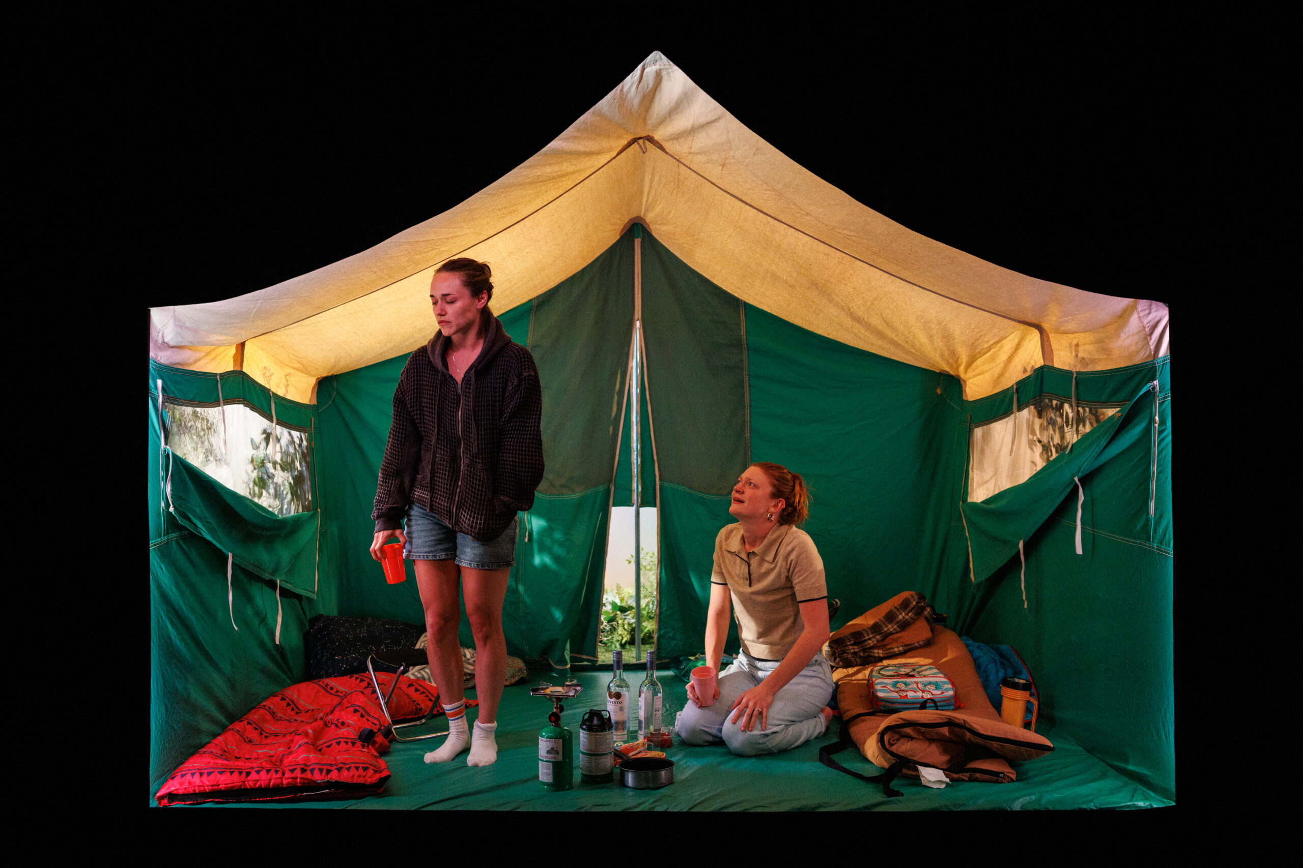 Alice Kremelberg and Colby Minifie in <i>Camping</i>. Photo: Maria Baranova