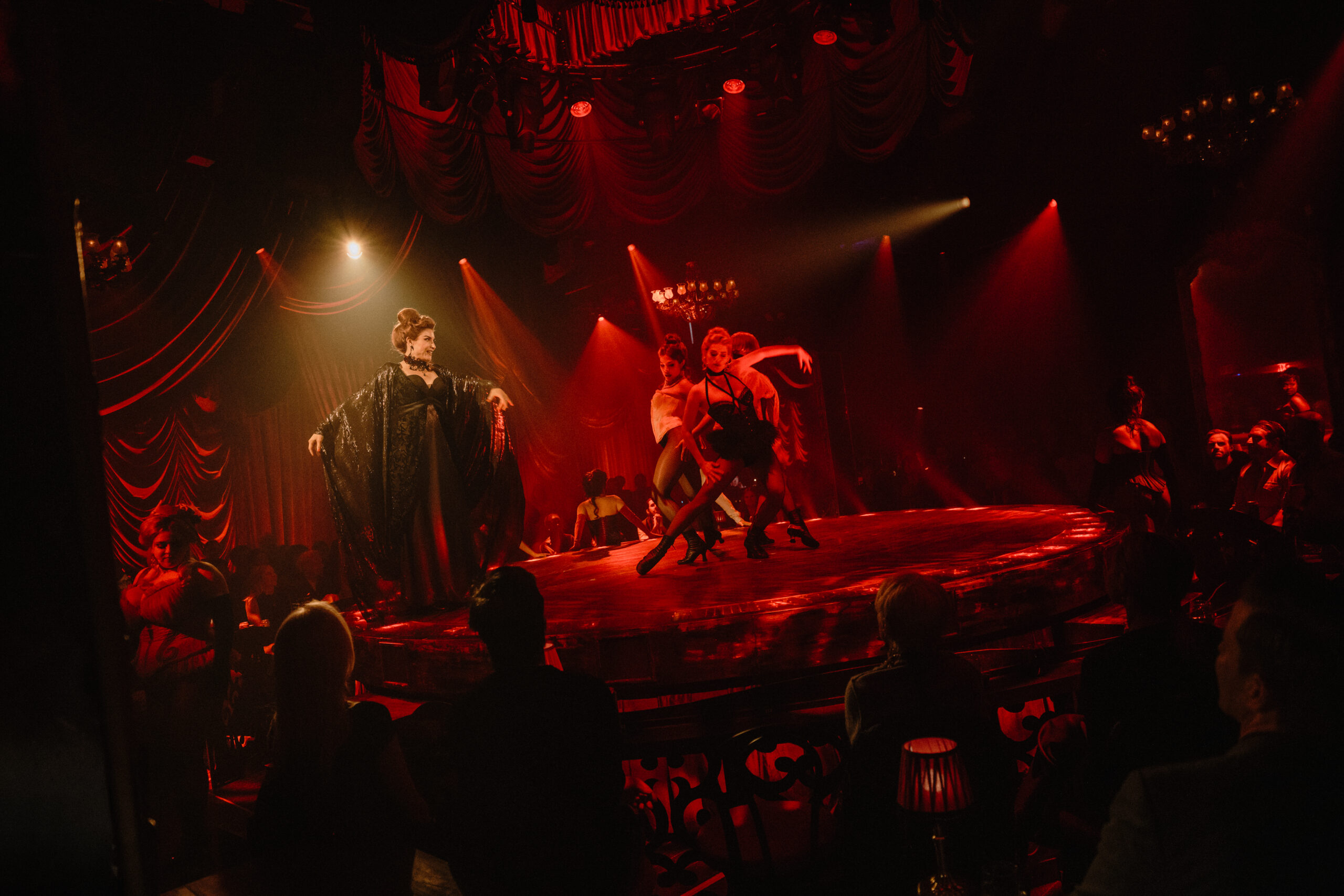 Jenny Powers and the ensemble in Memoirs of Amorous Gentlemen. Photo: Andy Henderson