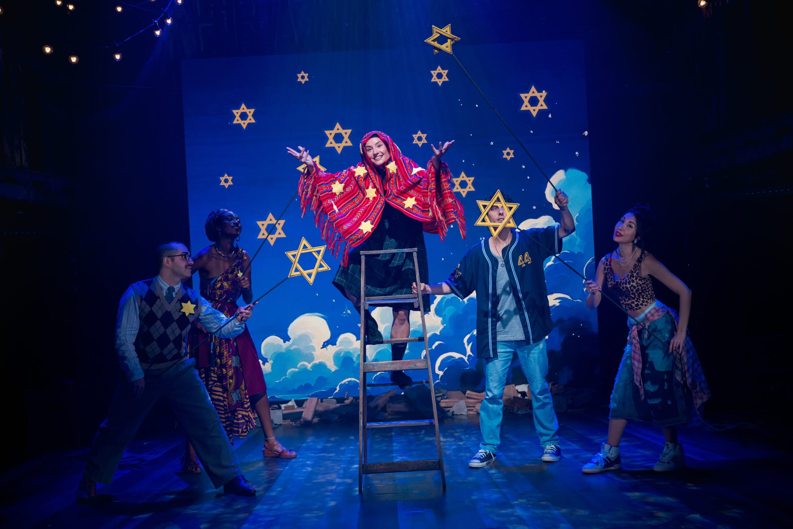 Rocky Paterra, Austen Horne, Amelia Louise Barra, Alex Lewis, and Olivia Bernabé in Slam Frank. Photo: Shawn Salley Photography
